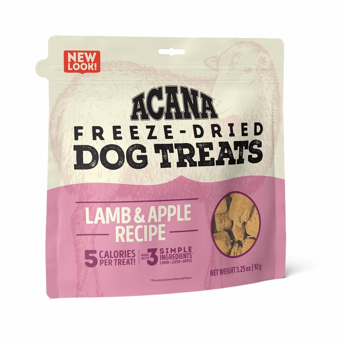 3.25oz Acana Lamb & Apple Freeze-Dried Treats Limited Ingredients Grain Free Dog Food Freeze-Dried Dog Treats | 420176DNA