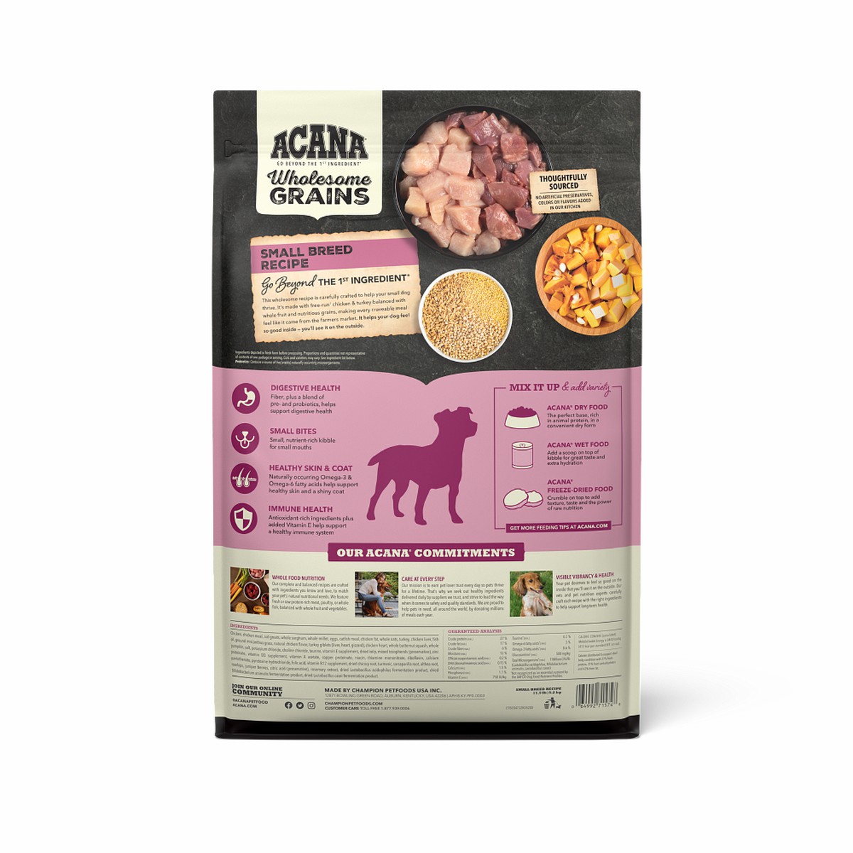 4lb Acana Wholesome Grains, Small Breed Dry Dog Food | 904637GTM