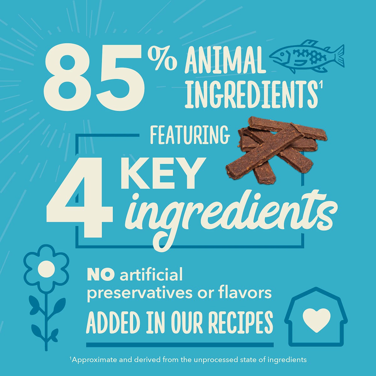 4oz Acana Chewy Strips, Salmon Grain Free Dog Food Soft & Chewy Treats | 316420CUP